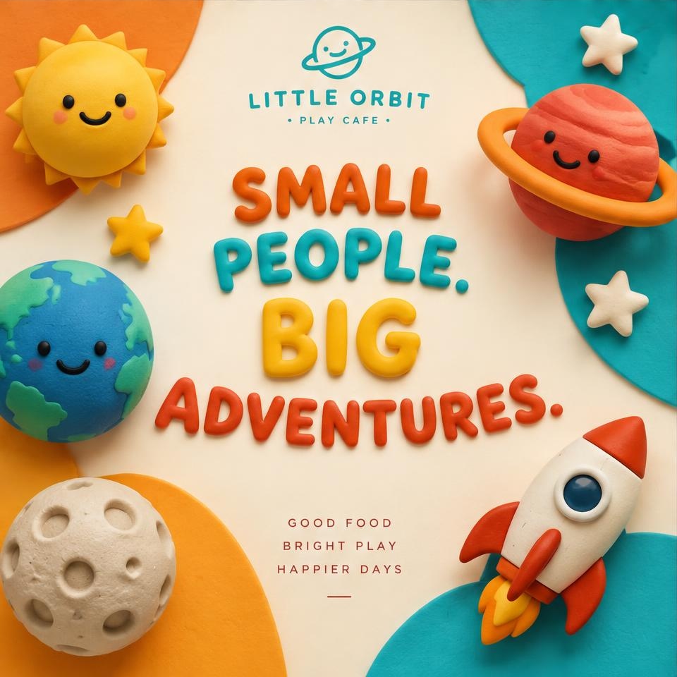 Little Orbit — fictional play café Instagram design